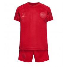 Danmark Hjemmedraktsett Barn VM 2022 Kortermet (+ korte bukser)